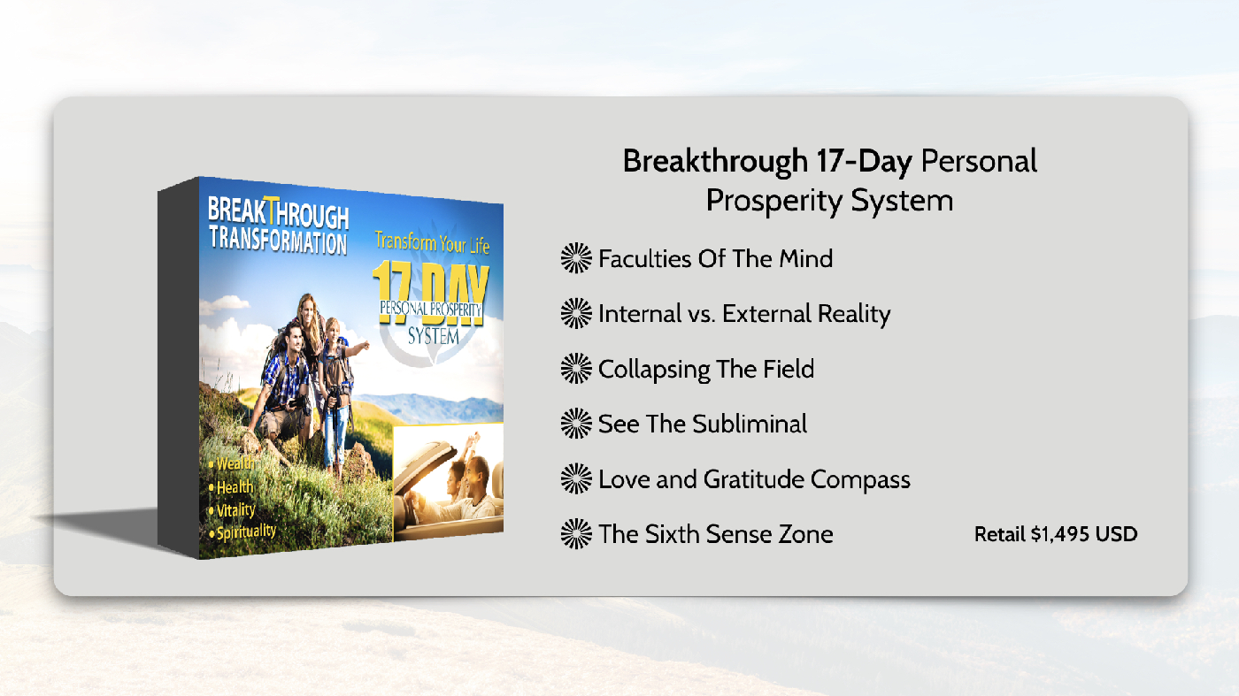 Prosperity Of Life 17 Day Personal Prosperity System